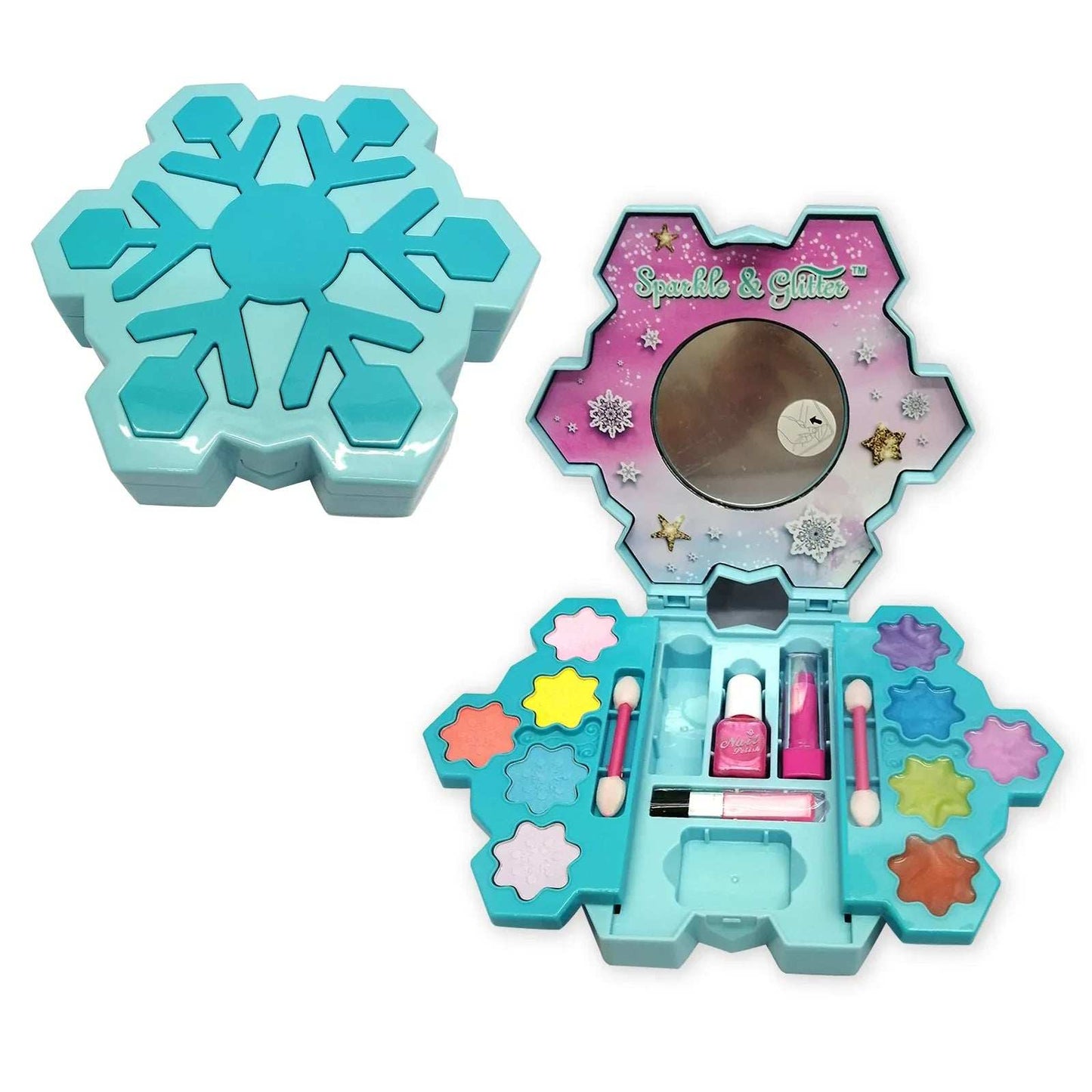 Sparkle And Glitter Kids Makeup Set Snowflake Toy – Blue gift toy in Kuwait
