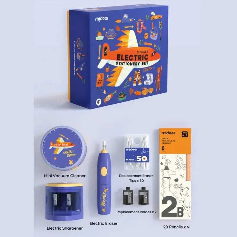 Mideer Electric Stationary Set Explorer - Blue online toy store product in Kuwait