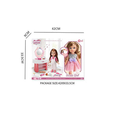Vdora Sweet Girl Fashion Doll with Dressing Table product details for kids in Kuwait