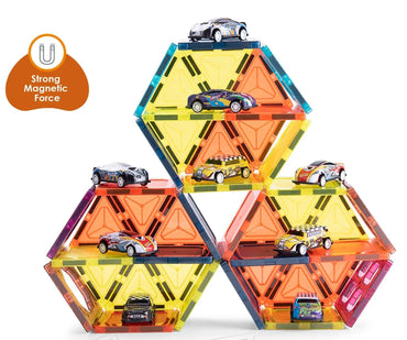 66-Piece Magnetic Tiles Building Set product details for kids in Kuwait