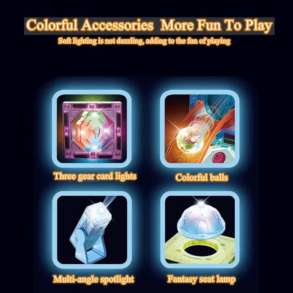 Magnetic Light Ball Track Building Blocks 49pcs playtime toy for children in Kuwait