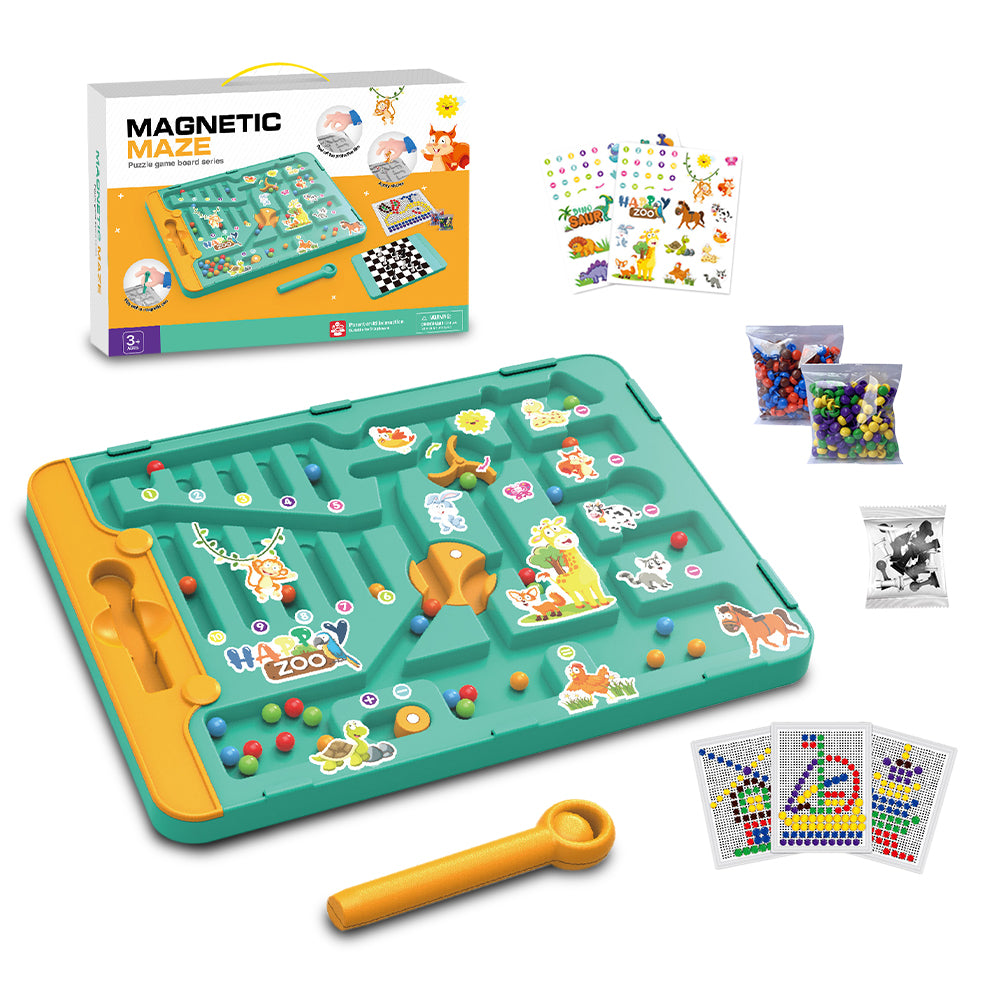 Magnetic Maze 3 in 1 Game - Multicolor