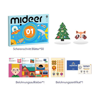 Mideer Level Up Brain Gamebook - Let's Cut Paper Level 1 product details for kids in Kuwait