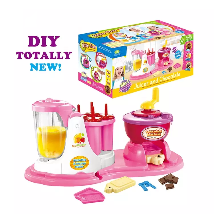 DIY 3 IN 1 JUICER ICE LOLLY AND CHOCOLATE MACHINE PINK