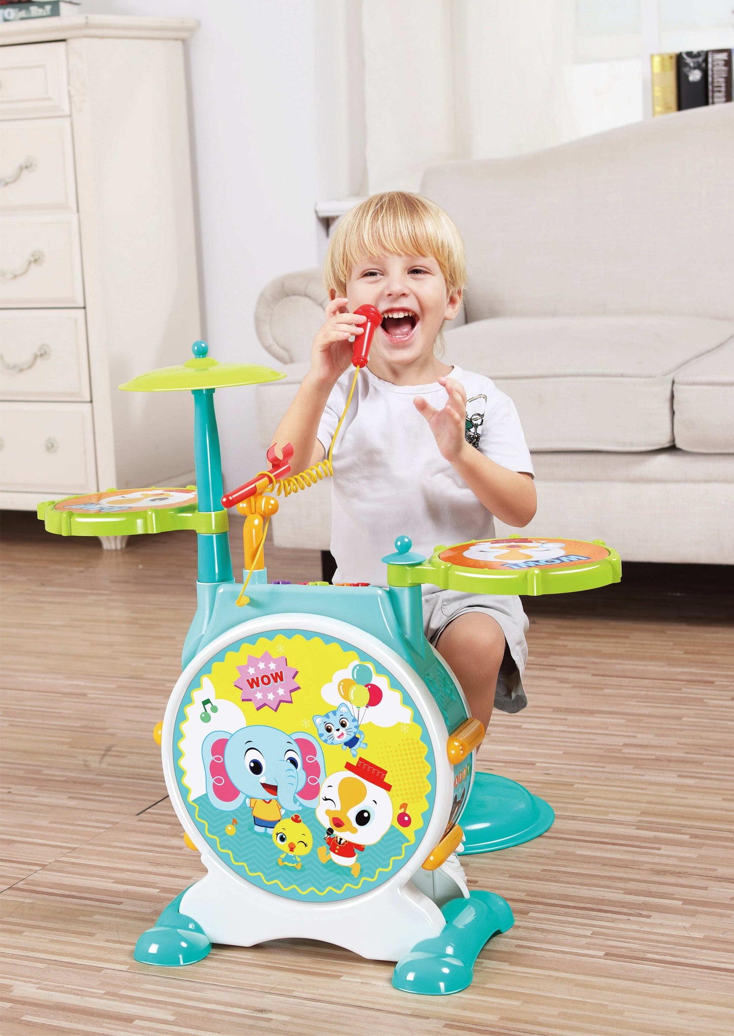 Hola Banging Bopping Drum Set with Music/Light gift toy for kids in Kuwait