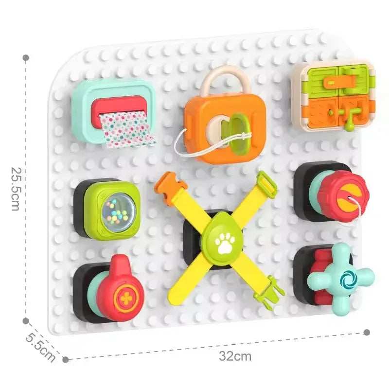 Activity Sensory Block Board Building Toys - 10 pcs playtime toy for children in Kuwait