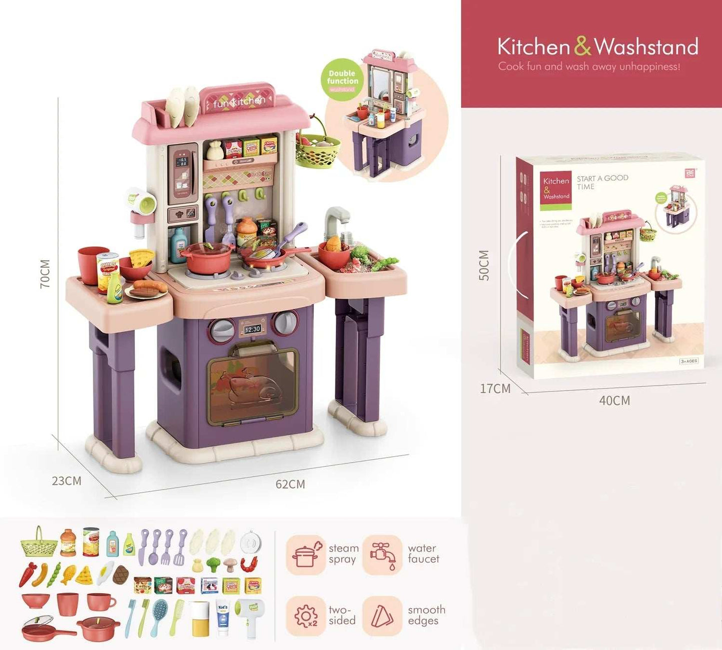 Double Side Kitchen With Basin For Children product details in Kuwait