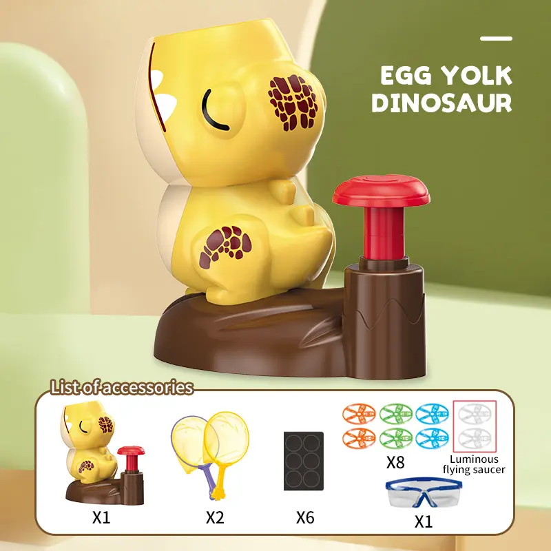 DINOSAUR FLYING DISK-YELLOW