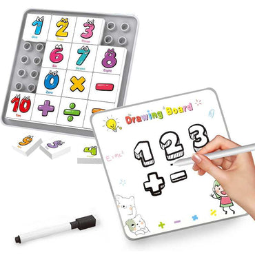 2-in-1 Animal Puzzle Drawing & Building Block Set product details for kids in Kuwait