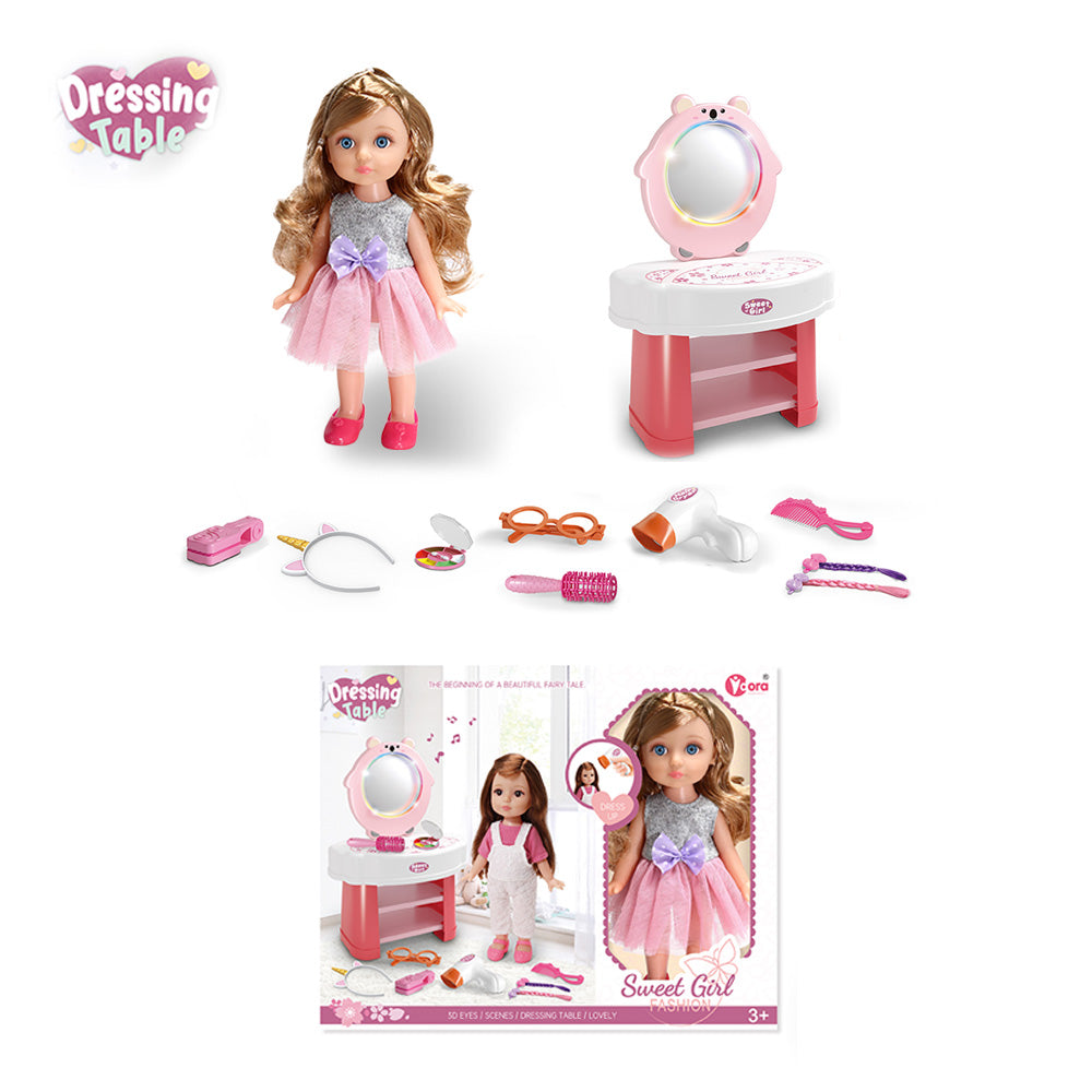 Vdora Sweet Girl Fashion Doll with Dressing Table