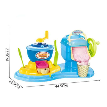 DIY 2 In 1 Chocolate And Ice Cream Machine Blue product details for kids in Kuwait