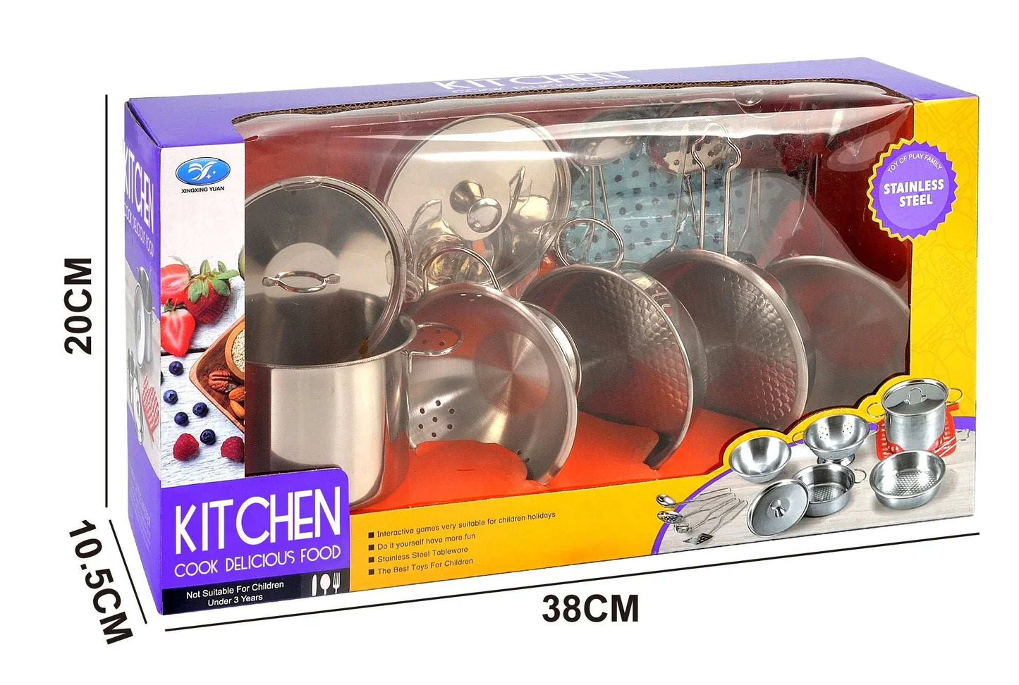 Stainless Kitchen Set For Delicious Food gift toy for kids in Kuwait