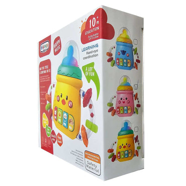 Baby Rattle Bottle Story Machine - Yellow product details in Kuwait