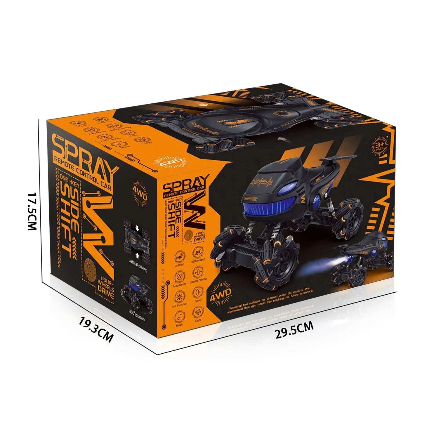 RC Spray Car - Blue gift toy for kids in Kuwait