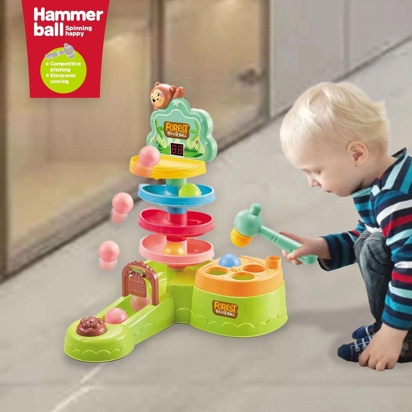 - Hammer Ball Spinning Happy Toys