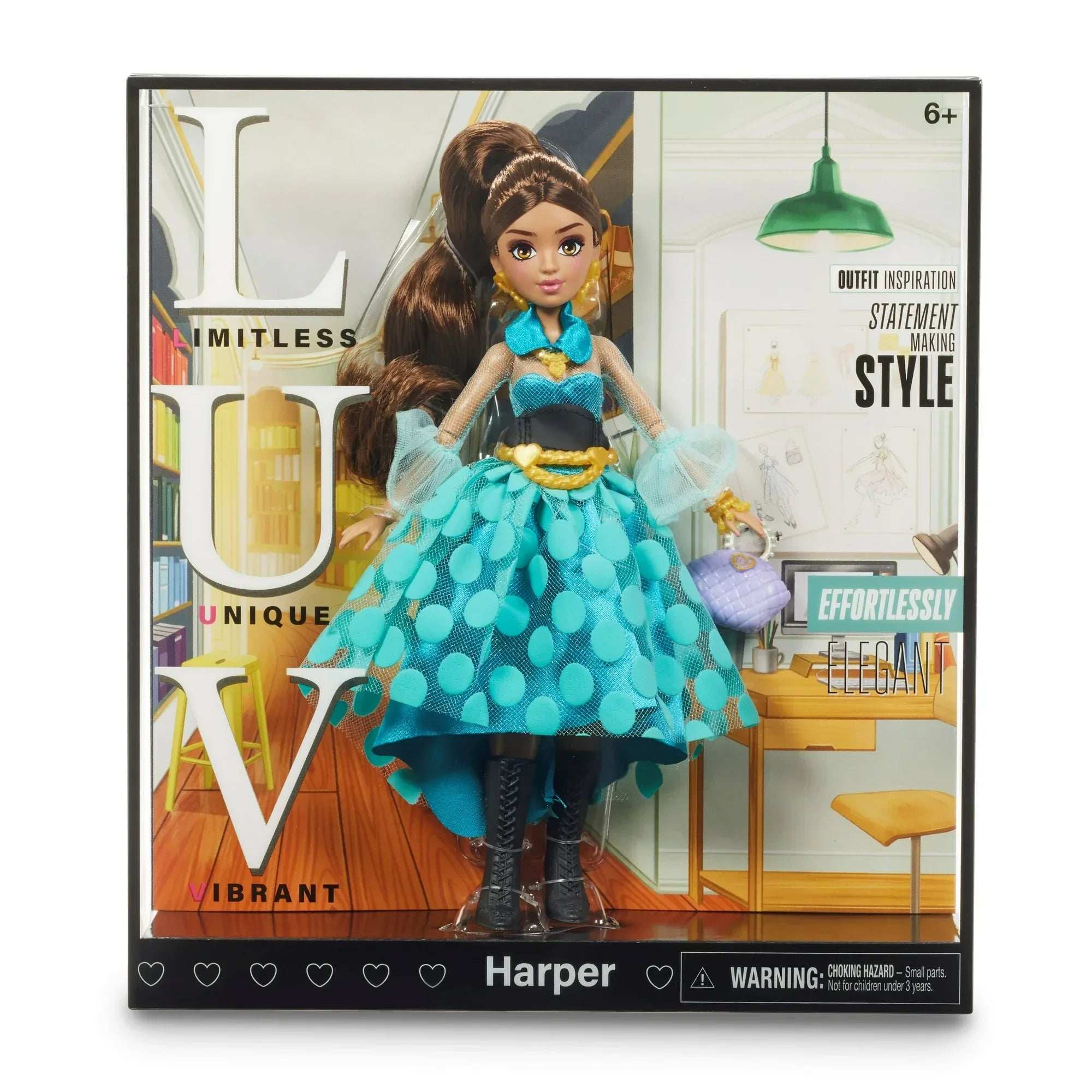 Harper Premium Fashion Doll - Blue for kids in Kuwait