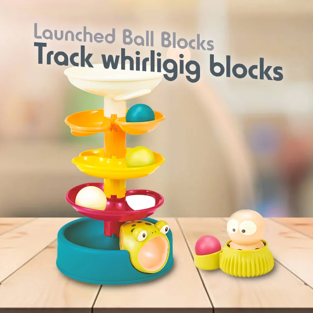 - Smoneo Launched Ball Blocks Track Whirligig Blocks Set