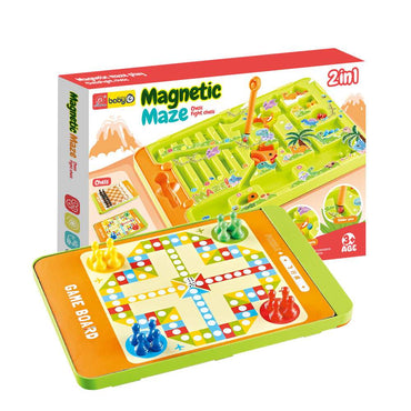 Close-up of magic maze magnetic bead track and counting grid