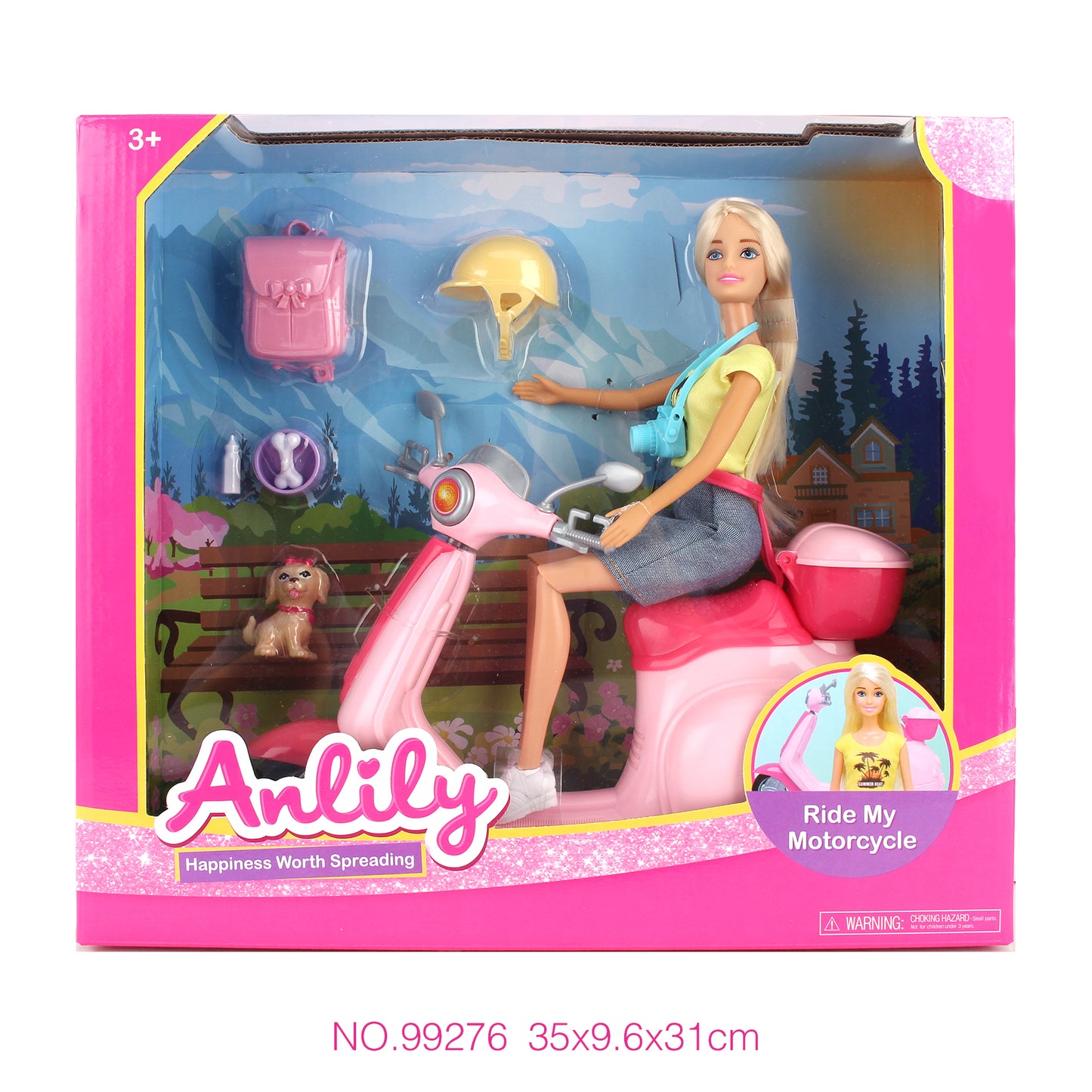 11.5Inch Anlily Solid Body Doll Ride My Motorcycle