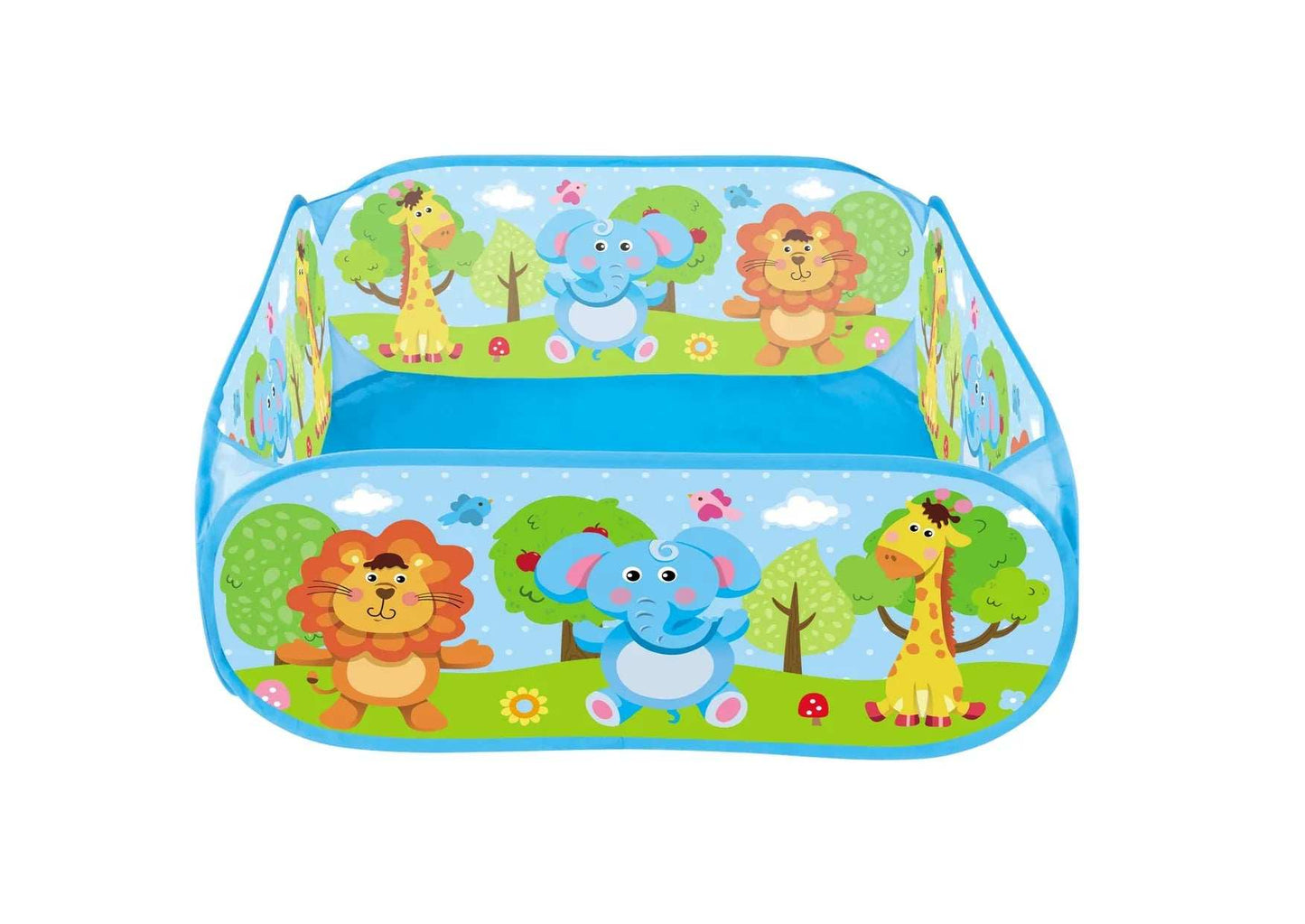 Kids ball pit pop-up tent folded flat showing compact portable design