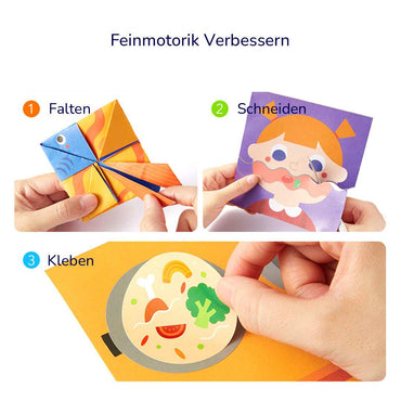 Mideer Level Up Brain Gamebook - Let's Cut Paper Level 3 product details for kids in Kuwait