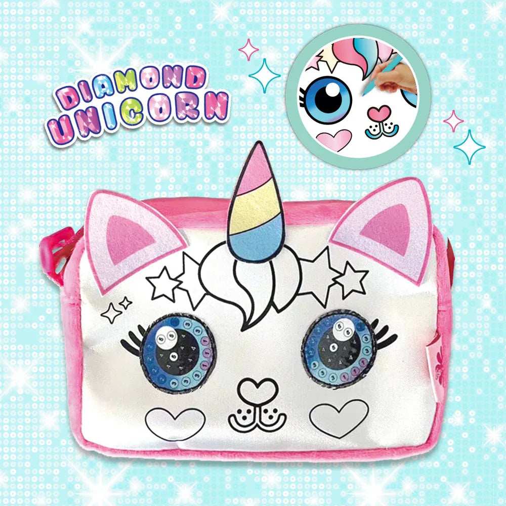 Fashion Me Unicorn Diamond Shoulder Bag playtime toy for children in Kuwait