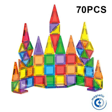 70PCS Magnetic Building Blocks with Iron Box product details for kids in Kuwait