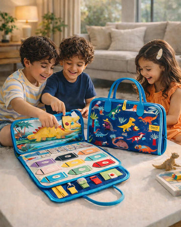 Busy Board Educational Kit Bag Blue product details for kids in Kuwait
