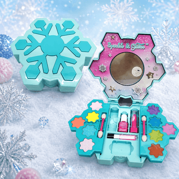 Sparkle And Glitter Kids Makeup Set Snowflake Toy – Blue product details in Kuwait