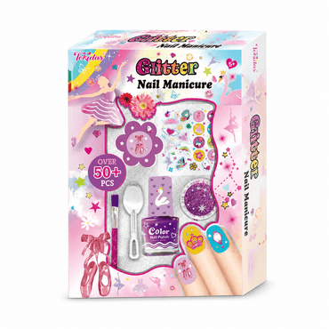 Glitter Nail Manicure kit contents for kids