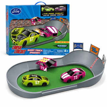 Figure Circuit Short Track Speedway racing set with crash cars for kids in Kuwait