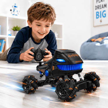 RC Spray Car - Blue product details for kids in Kuwait