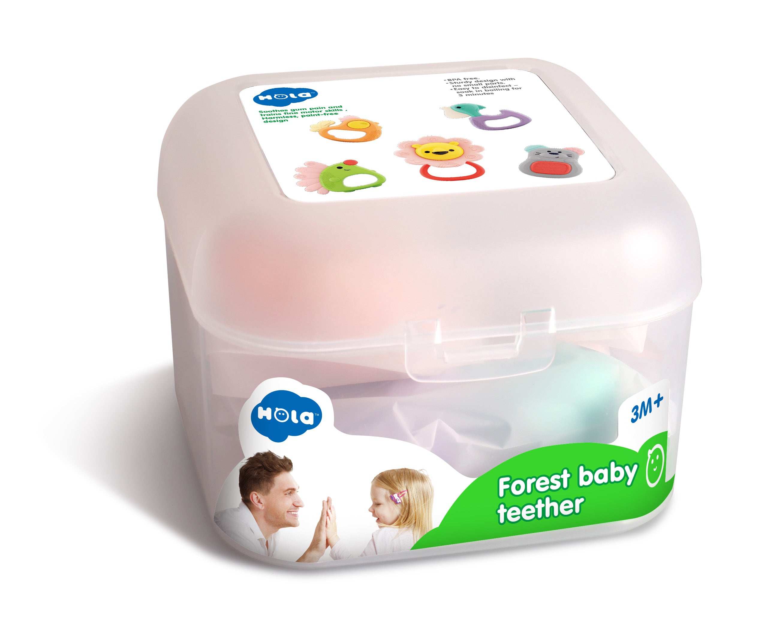 Hola Forest Baby Teether set of 5 – Baby Toys Kuwait Online Shopping