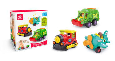 Hola Recycling Truck &Steam Train & Plane product details for kids in Kuwait