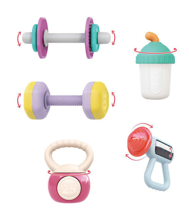 Hola Baby Gym Teethers & Rattles Gift Set teethers and rattles close-up, Baby Toys Kuwait Online Shopping