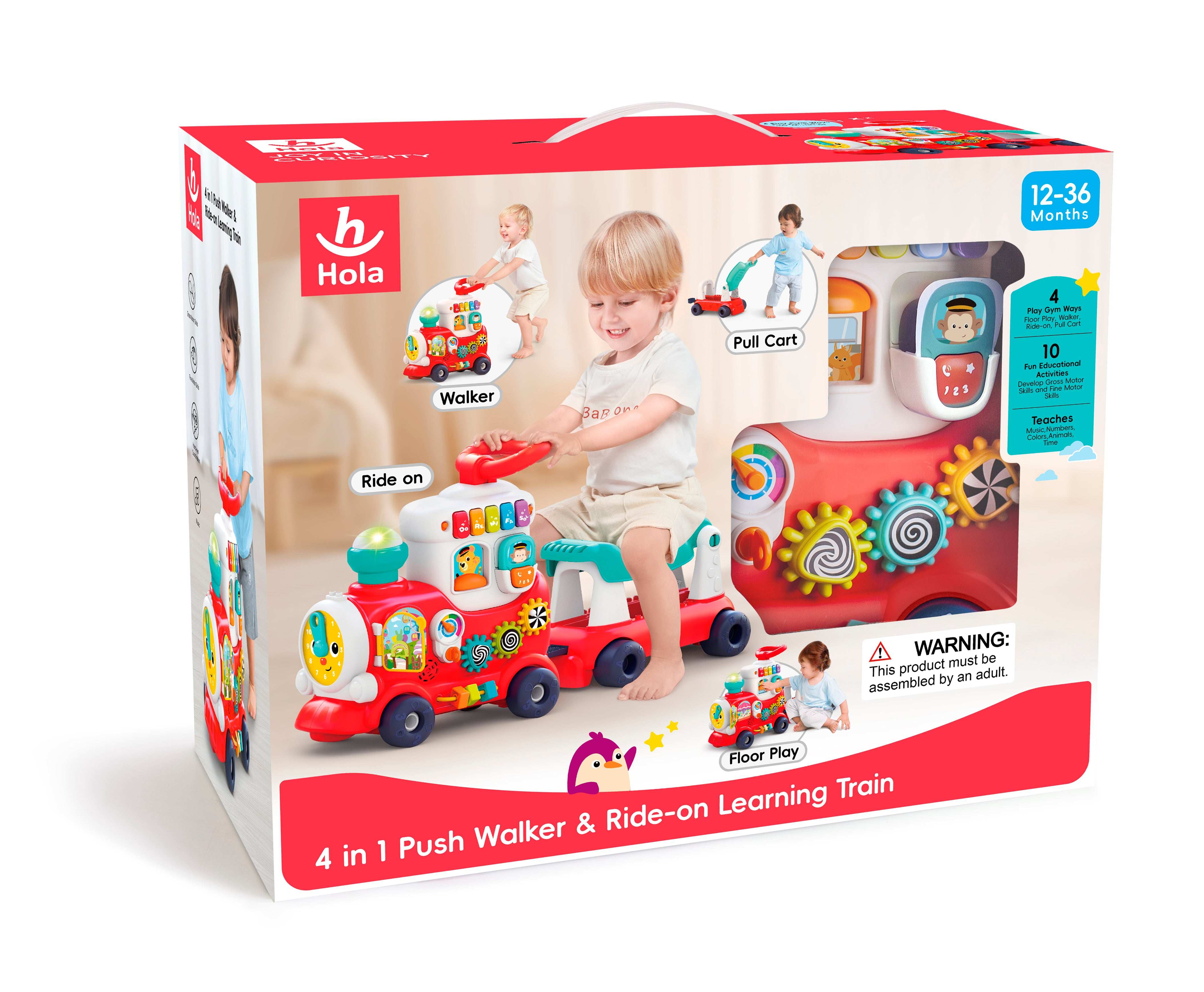 4-In-1 Smart Learning Push & Ride Train for kids in Kuwait