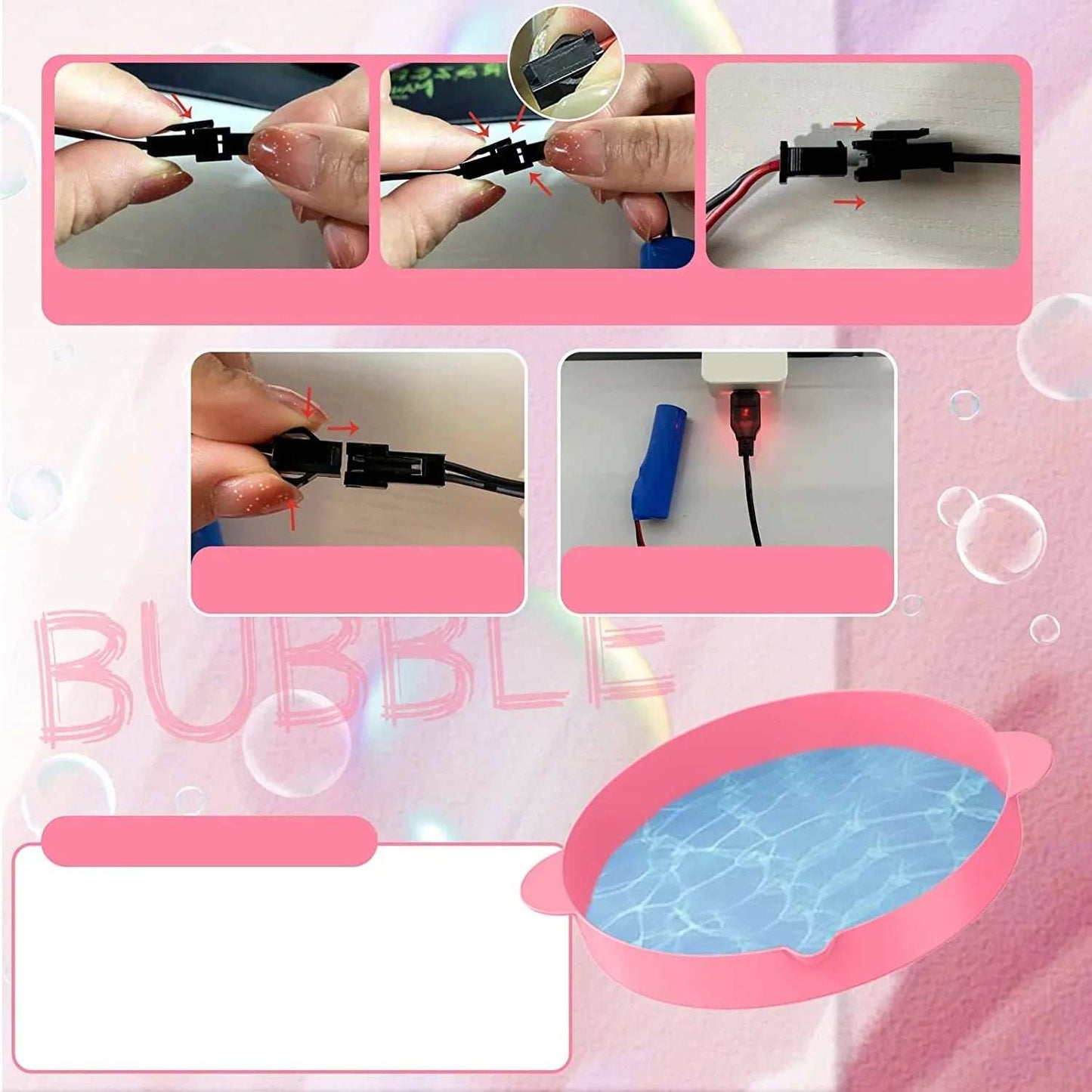 Bazooka Magic Light Bubble Machine 132 Hole- Pink playtime toy for children in Kuwait