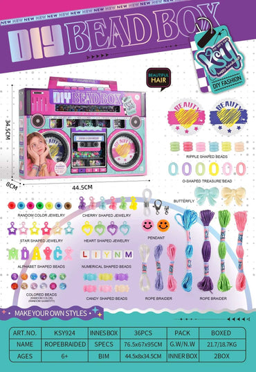 DIY Bead Box Bracelet Set For Kids product details in Kuwait