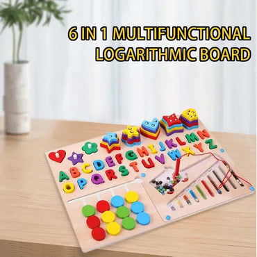 6 In 1 Multifunctional Logarithmic Educational Board product details for kids in Kuwait