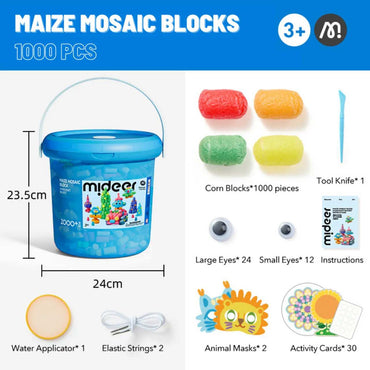 Mideer maize mosaic block handcraft bucket for kids in Kuwait-2