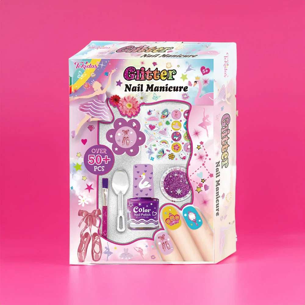 Glitter Nail Manicure for kids in Kuwait