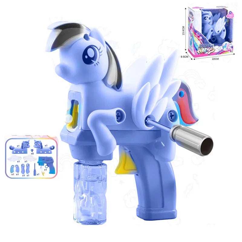 DIY Electric Disassemble Bubble Gun - Purple Unicorn product details for kids in Kuwait