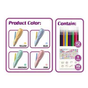 Kids Airbrush Marker Kit – Yellow product details in Kuwait