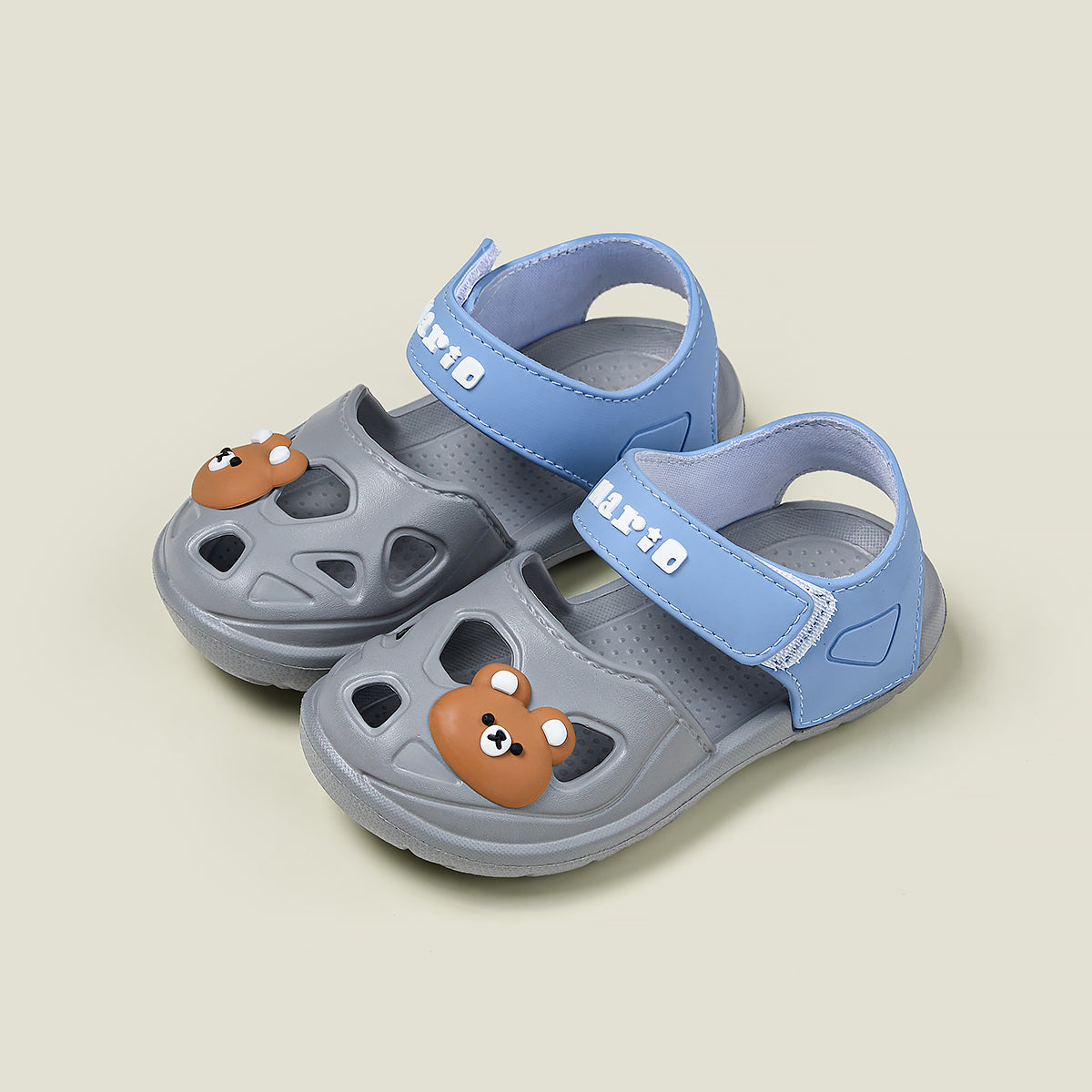 Bear rabbit drop plastic sandals 17cm gray (Kwt Size 24-25) (MRI)