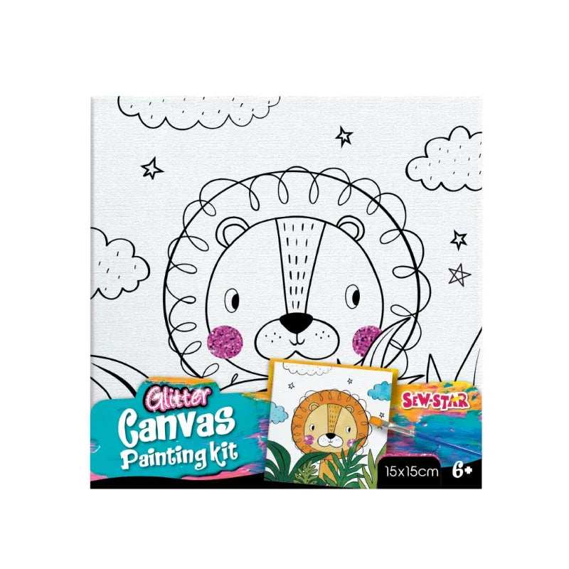 صورة مجموعة Sew Star Glitter Canvas تلوين مجموعة للأعمال الفنية للأطفال
