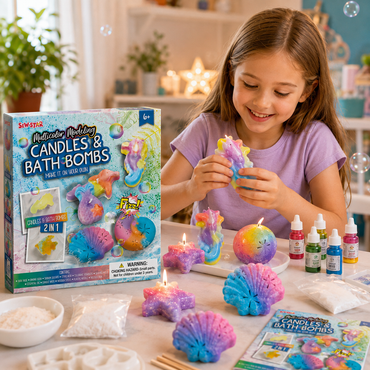 SewStar Ocean-Theme Modeling Candles & Bath Bombs Kit – DIY Craft Toy for Kids