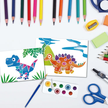 Watercolor Painting Art-Dinosaur kit details – Kuwait