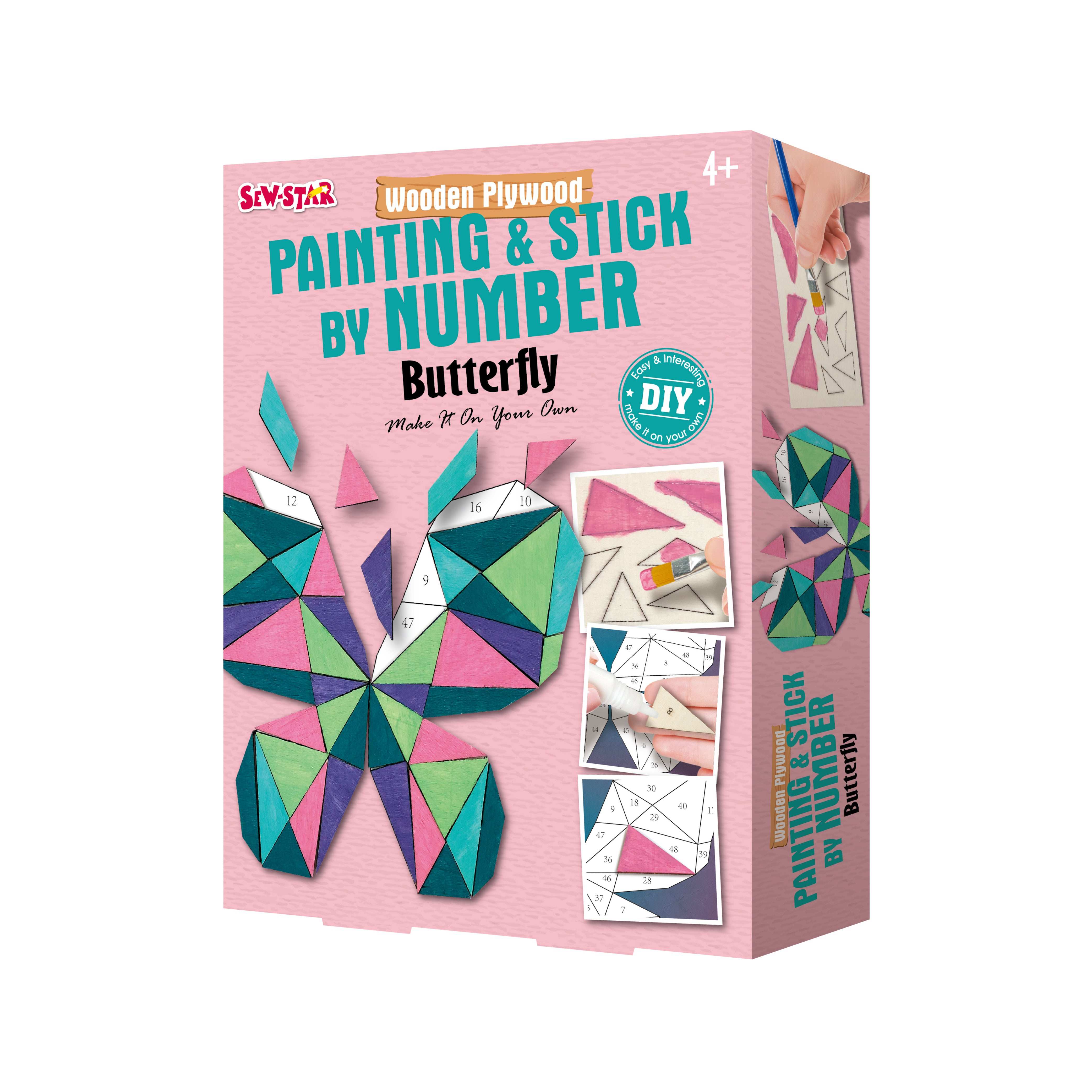 Sew Star Painting & Stick By Number-Butterfly for kids in Kuwait