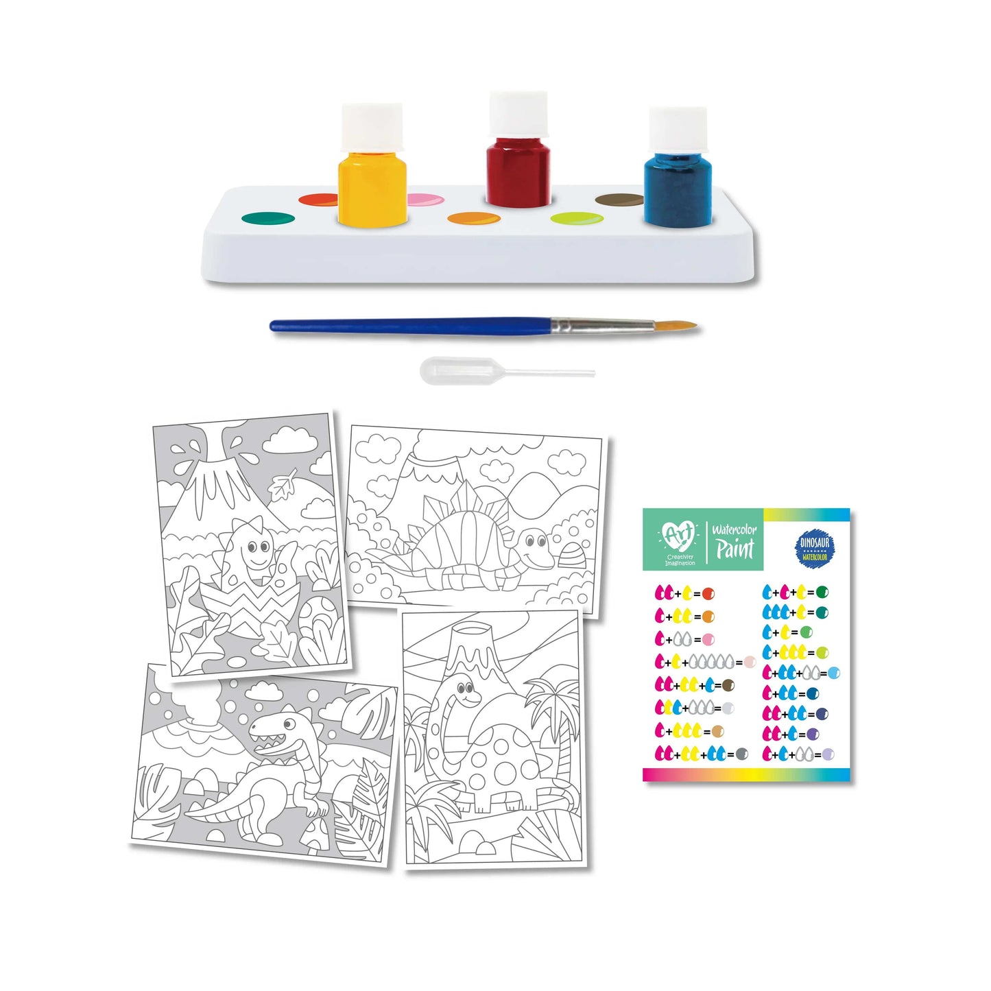 Sew Star Water Color Painting-Dino gift toy for kids in Kuwait