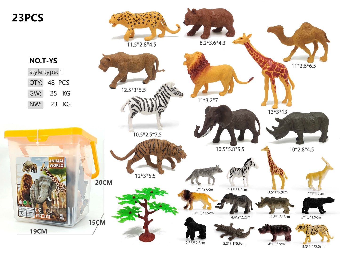 Animals Mini Figures Friends Set 23 Pcs